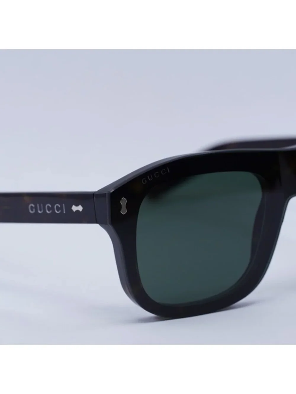 Gucci GG1712S 002 Sunglasses Havana Square Frame, Clear with Clip-On Lenses